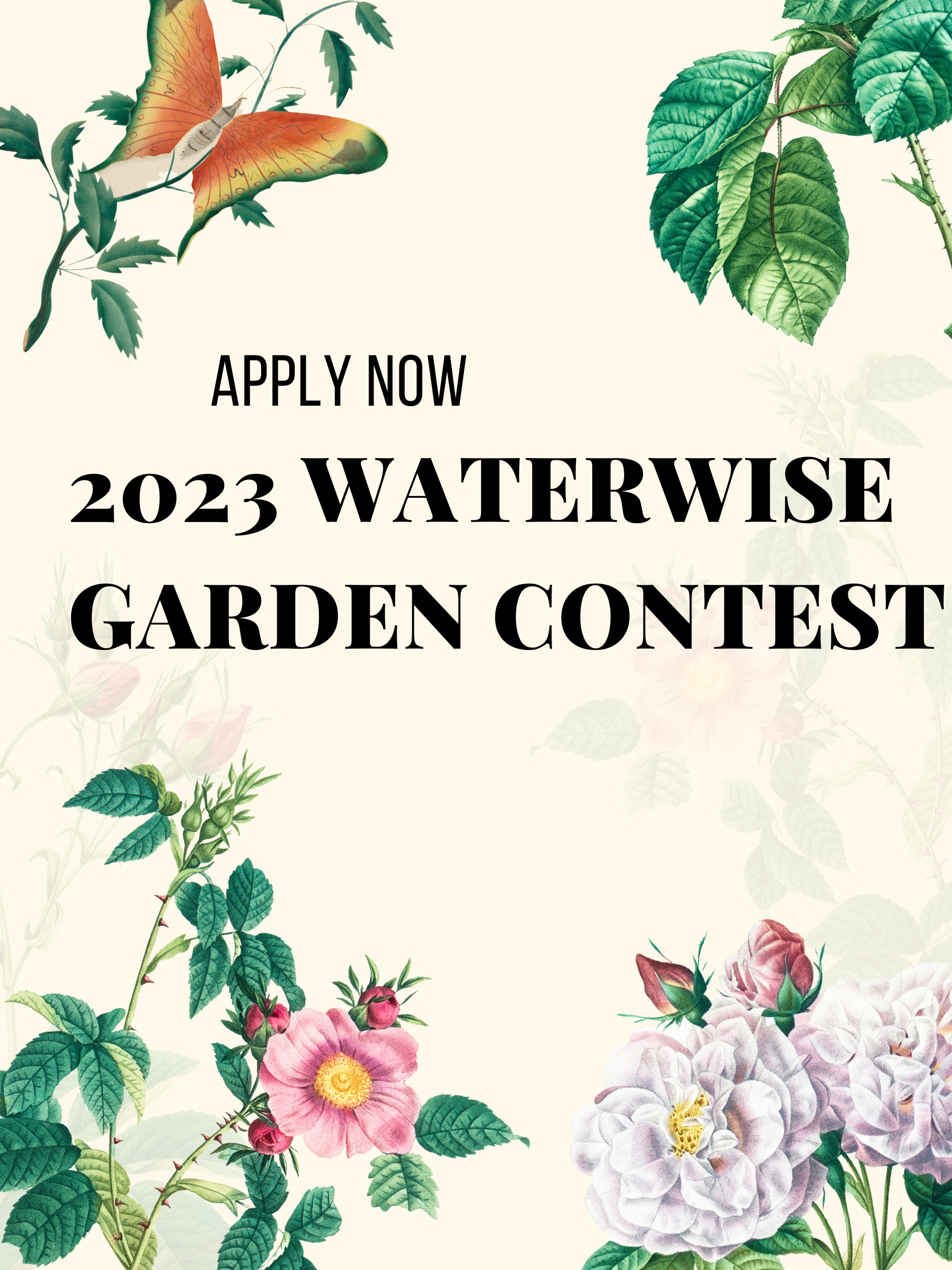 Peach and Pink Antique Garden Party Poster